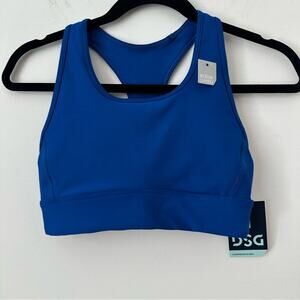 DSG Crossback Compression Sports Bra Womens Small Blue NWT